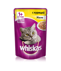 Whiskas для кошек желе с курицей 85 гр.